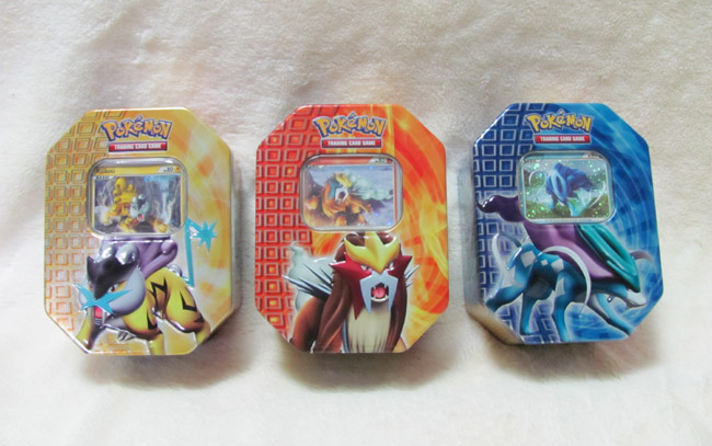 Shiny Entei, Suicune, and Raikou Promos in Fall 2010 Tins 